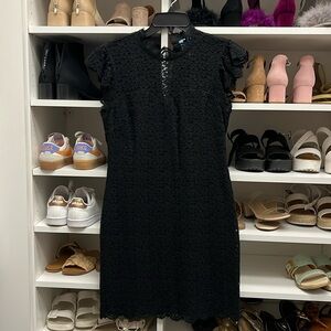 CeCe Lace Mock Neck Dress